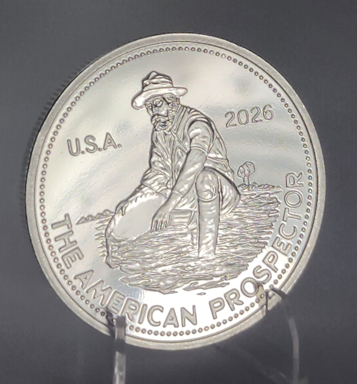 2026 PAMP Suisse Engelhard Prospector 1 oz Silver Round