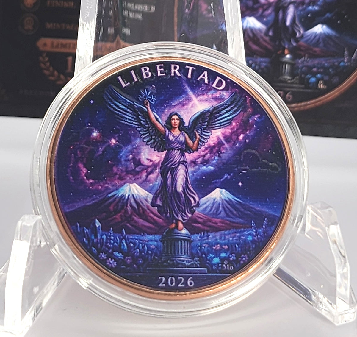 2026 Mexico Libertad Andromeda Galaxy Angel 1 oz Copper Round