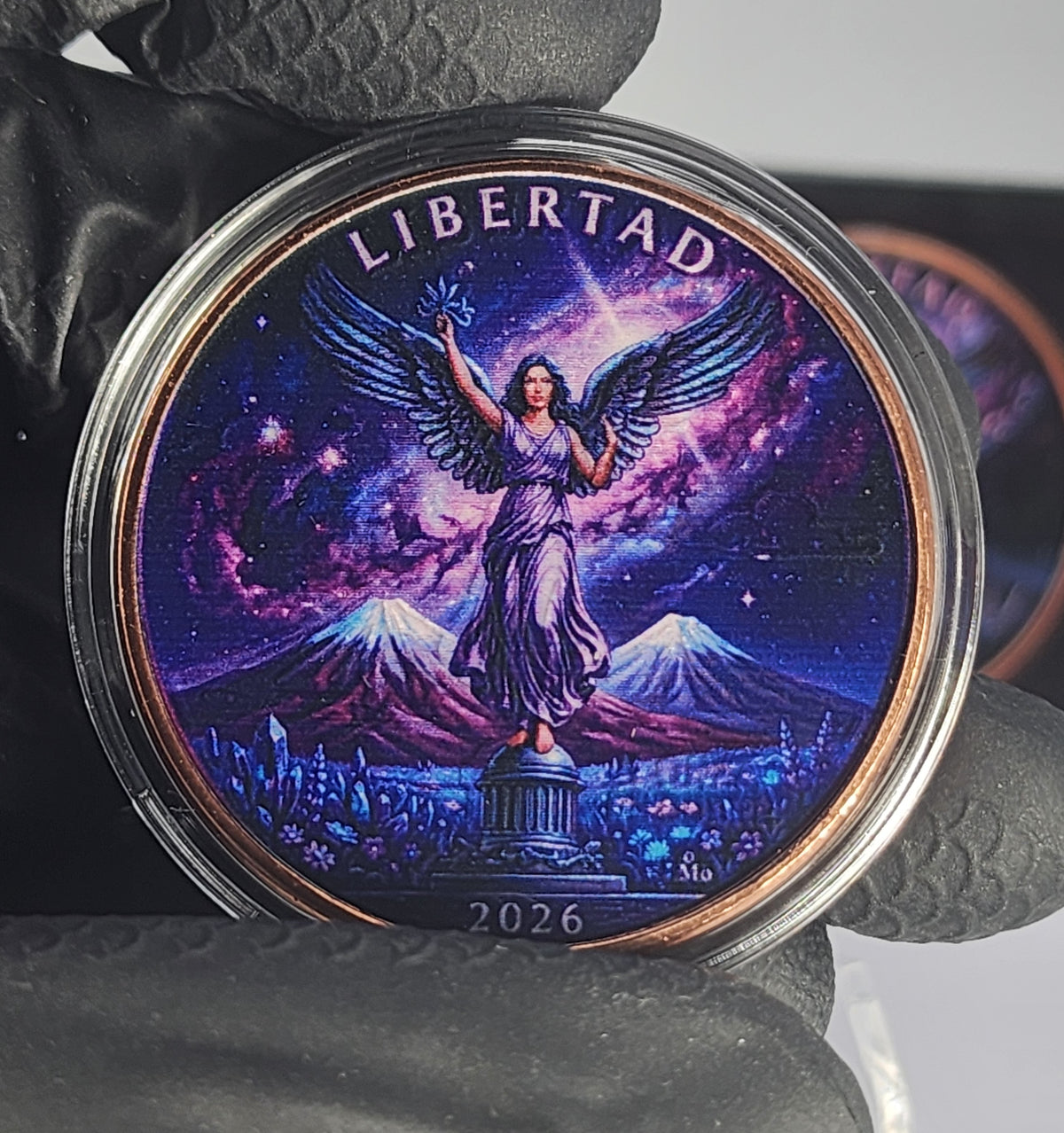 2026 Mexico Libertad Andromeda Galaxy Angel 1 oz Copper Round