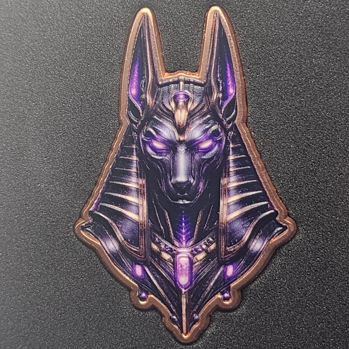 Anubis Shaped Colorized 1 oz Copper Medal