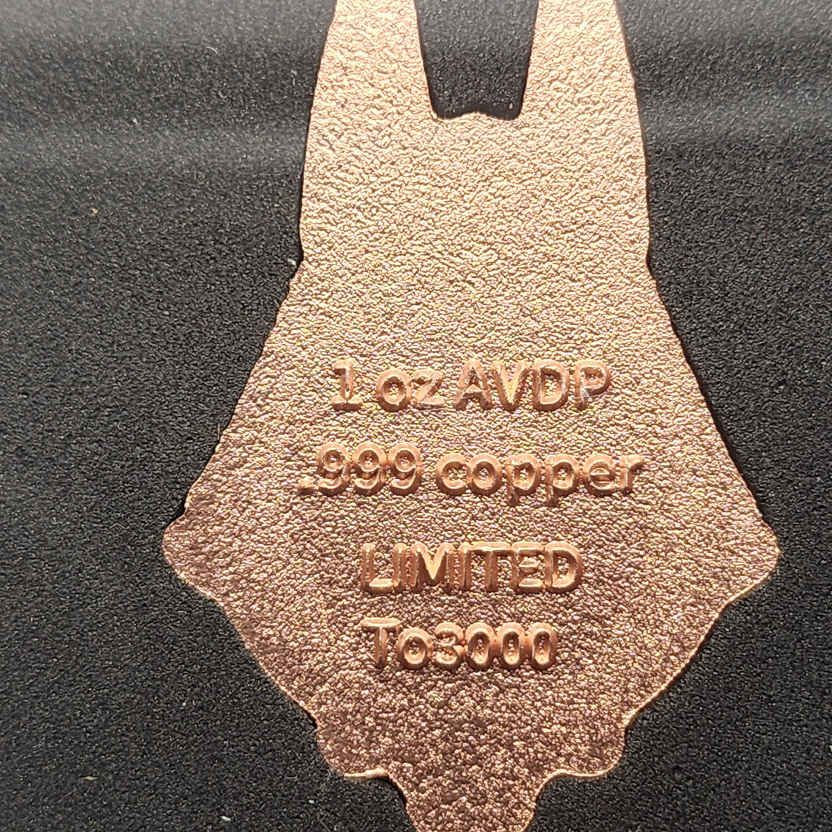 Anubis Shaped Colorized 1 oz Copper Medal