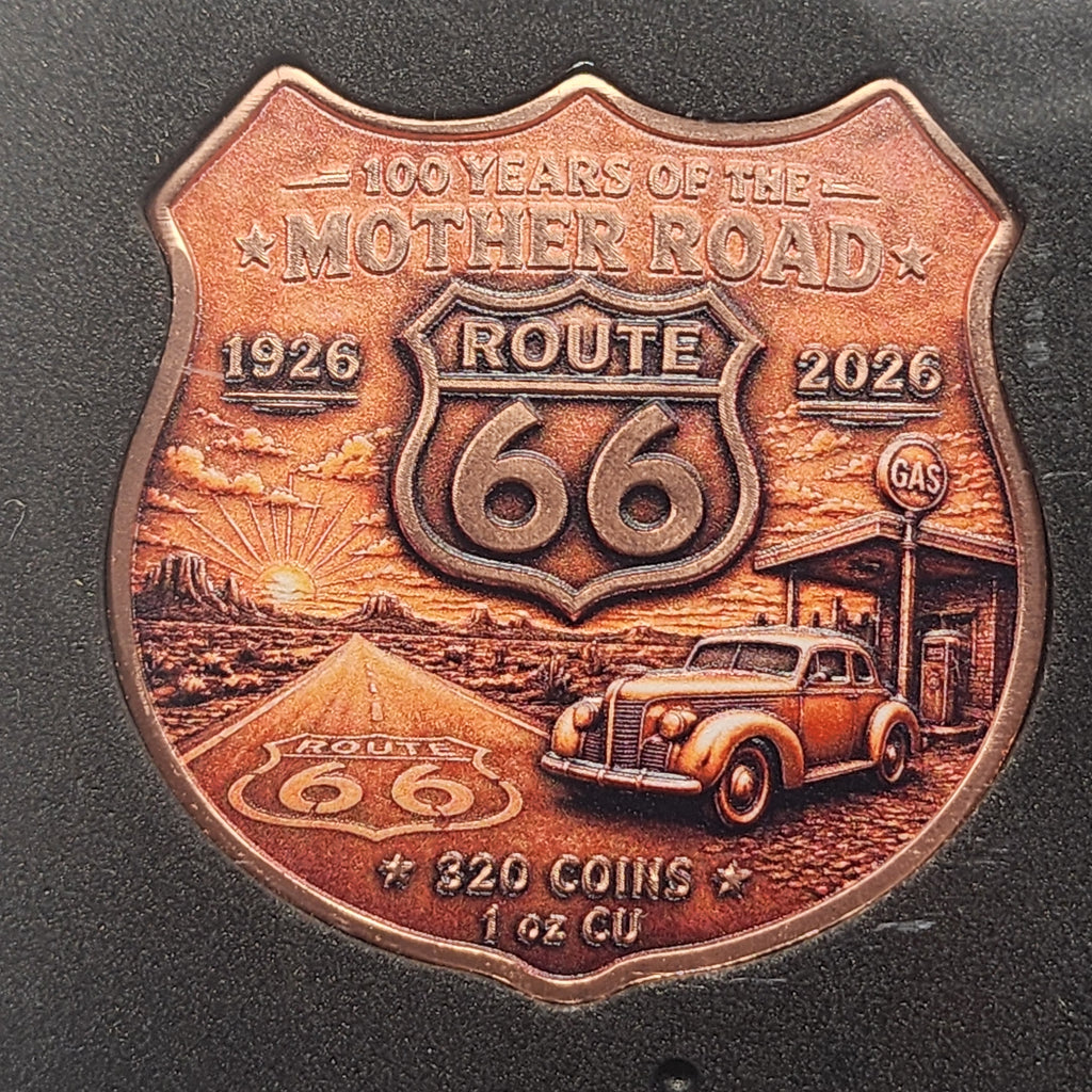 Route 66: Cadillac Ranch | 1 oz Colorized Copper