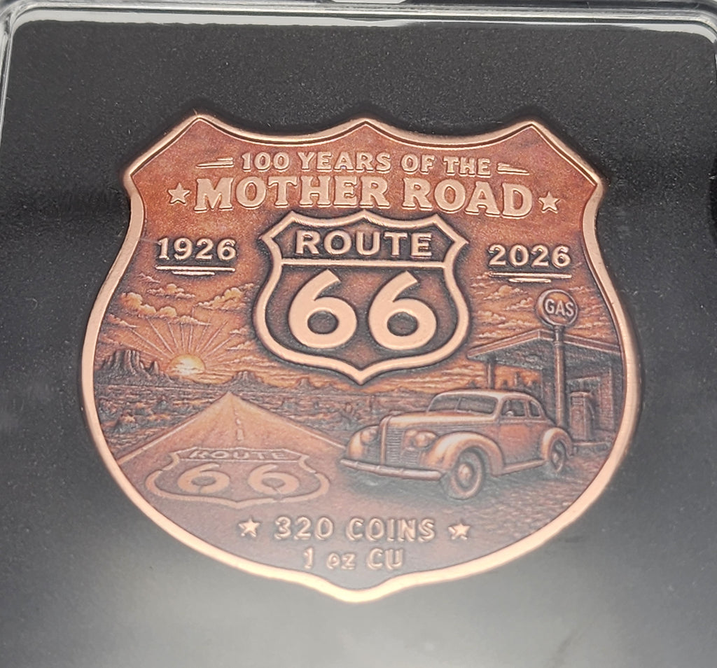 Route 66: Cadillac Ranch | 1 oz Colorized Copper