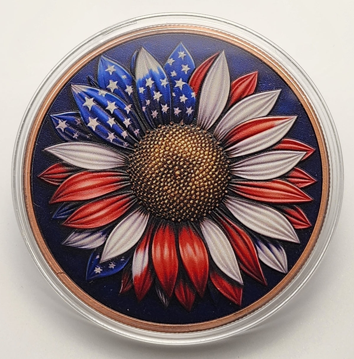 2026 Freedom Flower Colorized 5 oz Copper Round