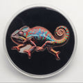 Rainbow Chameleon Shaped Colorized 1 oz Copper Medal