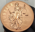 2026 Liberia $1 Lady Justice Second Amendment Reverse Proof 5 oz Copper Coin
