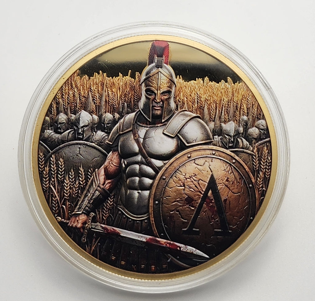 Historic Warriors – Spartan Army 24k Gilded 5 oz Copper Round