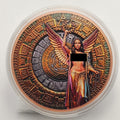 Aztec Calendar Angel Colorized 5 oz Copper Medal