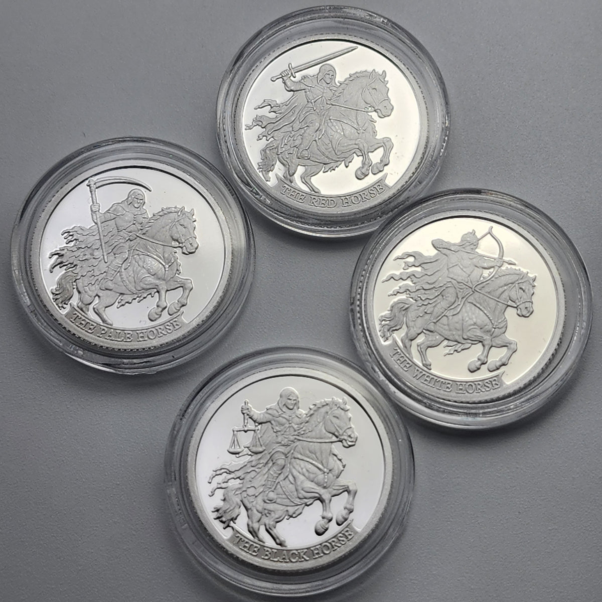 The Four Horsemen of the Apocalypse 4 x 3g Silver Medal Set
