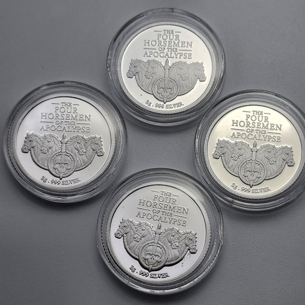 The Four Horsemen of the Apocalypse 4 x 3g Silver Medal Set