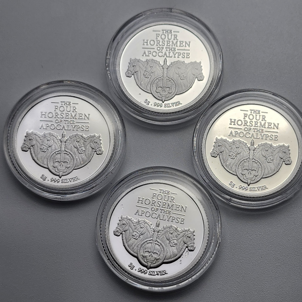 The Four Horsemen of the Apocalypse 4 x 3g Silver Medal Set