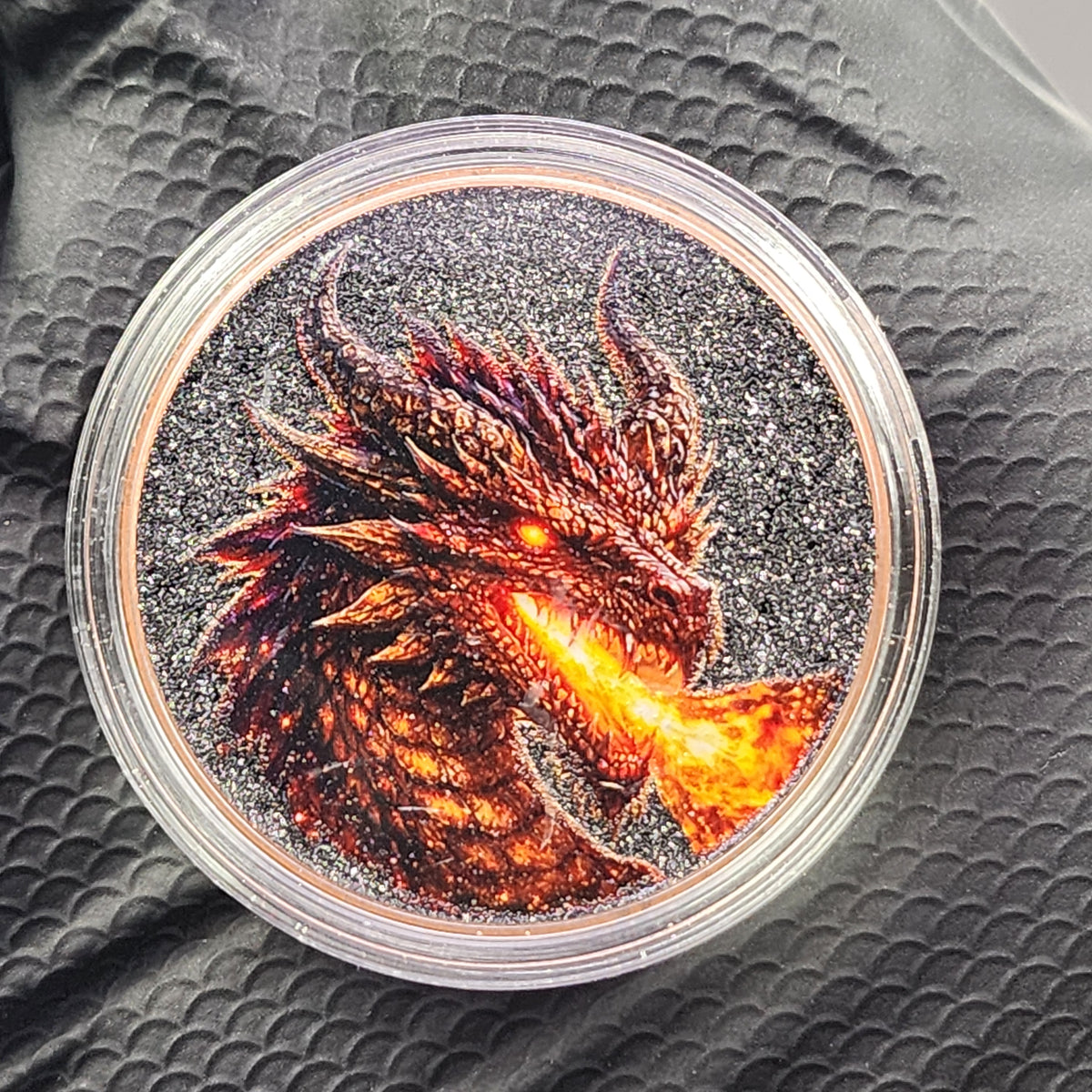 Dragon Fire | Diamond-Dusted Copper 1oz Round
