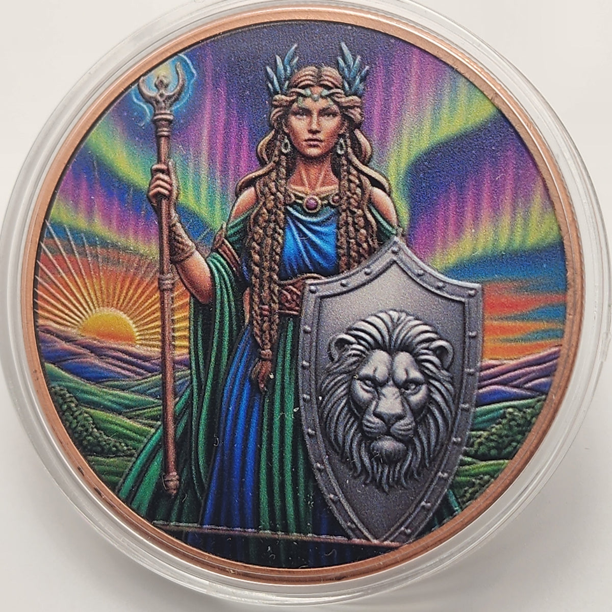 2026 Liberia Aurora Guardian of the Lion 5oz Copper Coin
