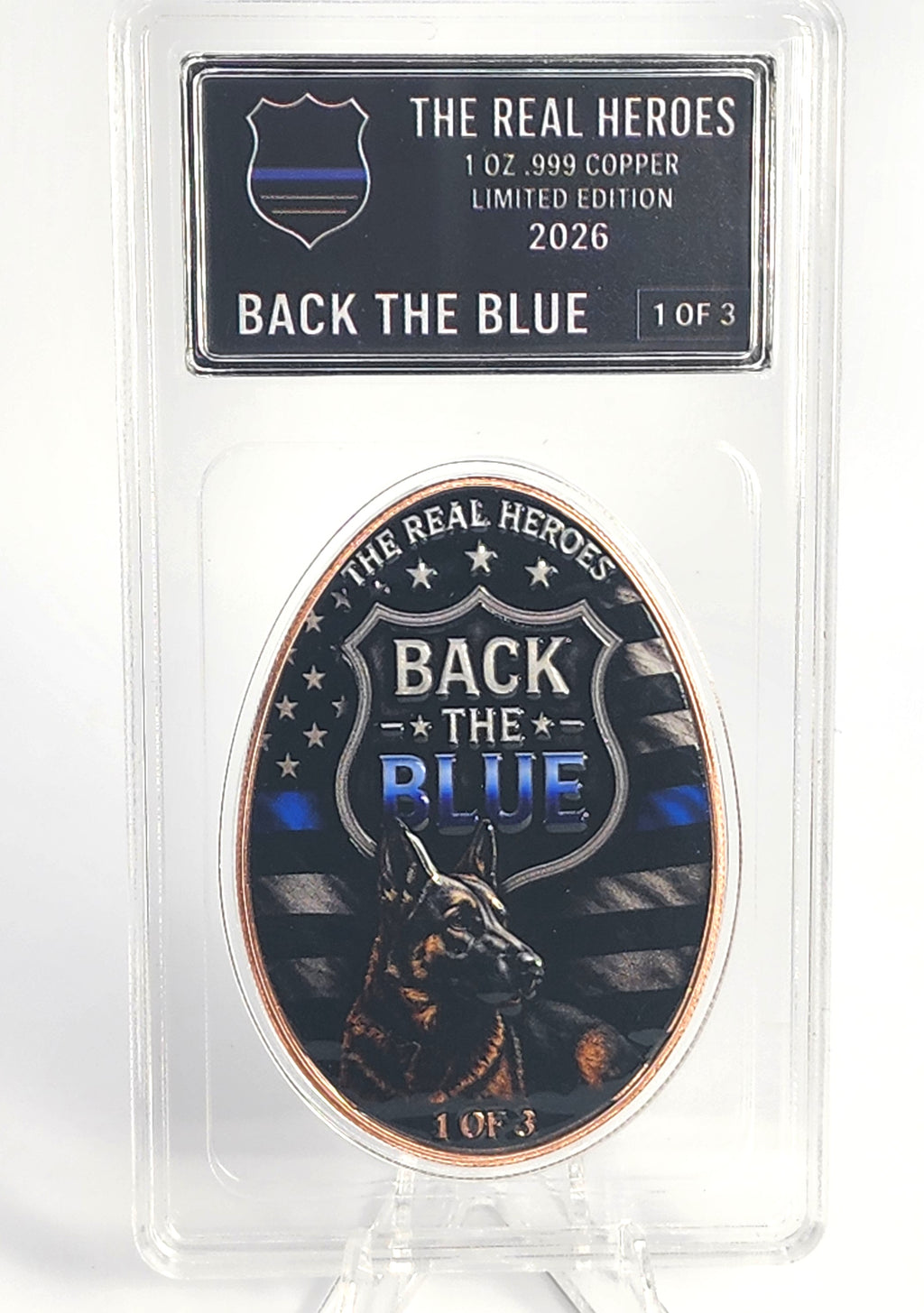Back the Blue Police | 1 oz Copper Real Heroes Series