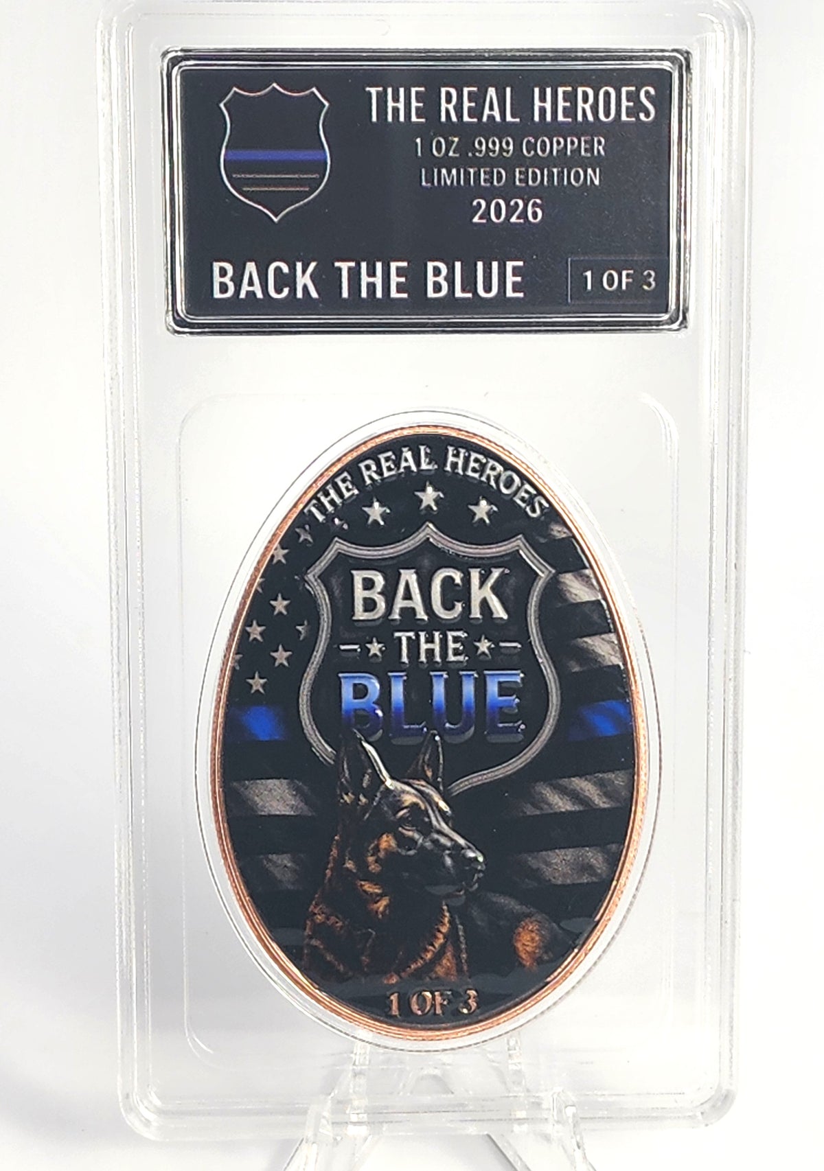 Back the Blue Police | 1 oz Copper Real Heroes Series