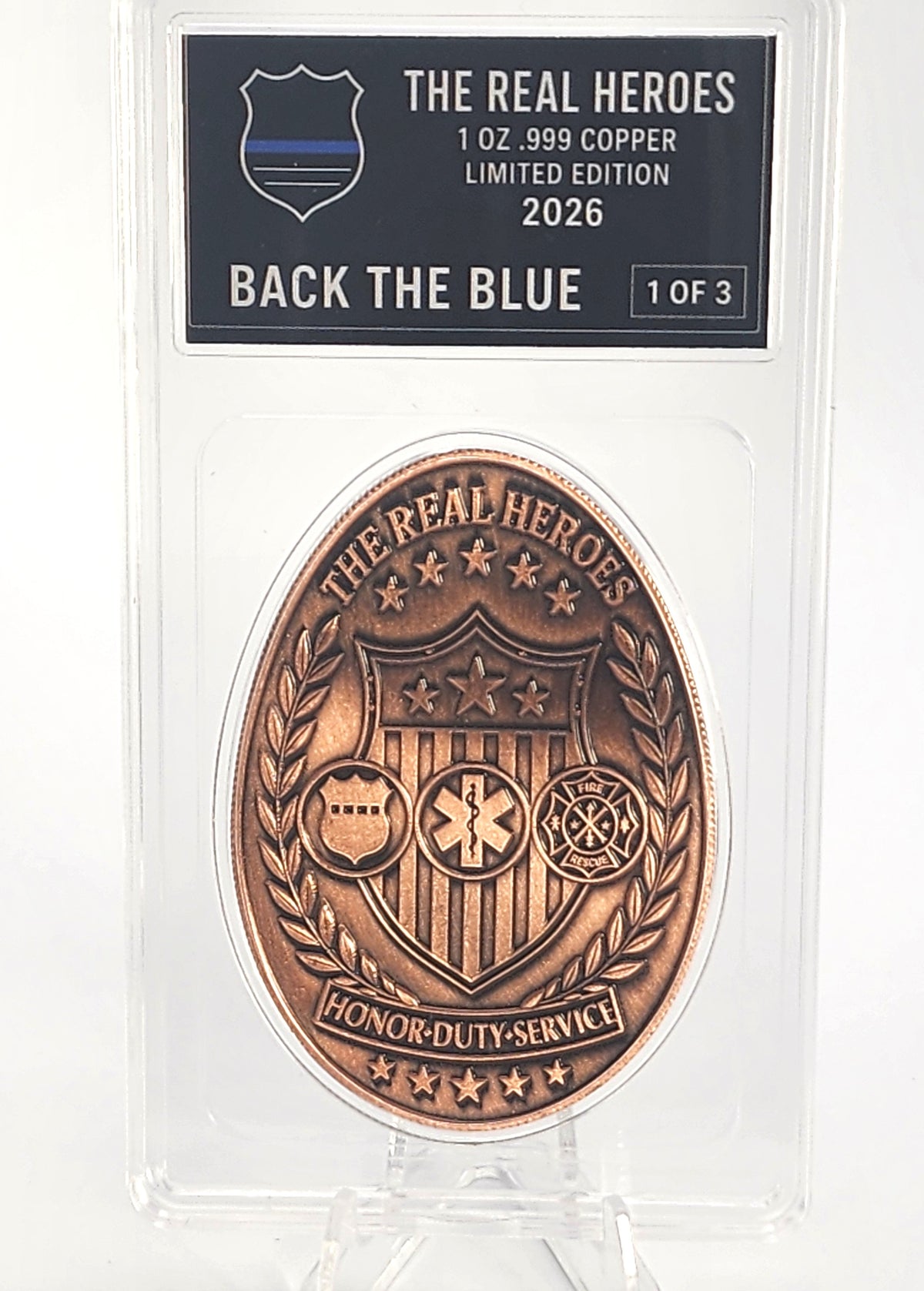 Back the Blue Police | 1 oz Copper Real Heroes Series