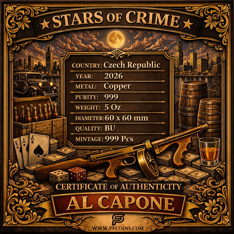 2026 Stars of Crime – Al Capone 5 oz Copper Bar