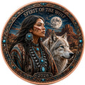 North American Wildlife Series- Navajo Nation Spirit of the Wolf 1 oz Copper Medal