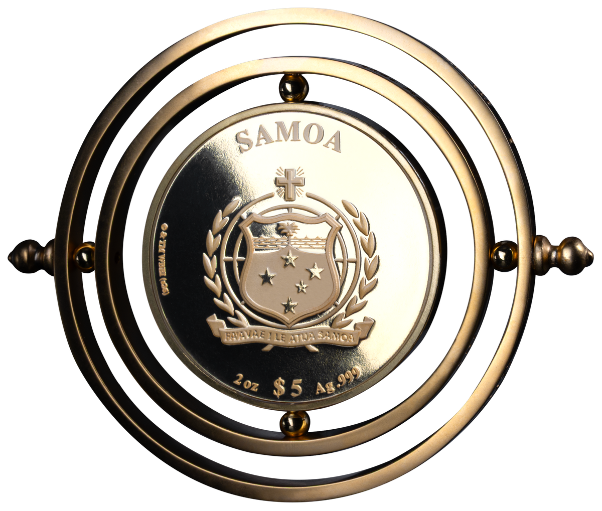 2026 Samoa Harry Potter Time Turner Shaped 2 oz Silver Coin