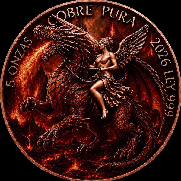 Fire Dragon Libertad Tribute | 5 oz Copper Round