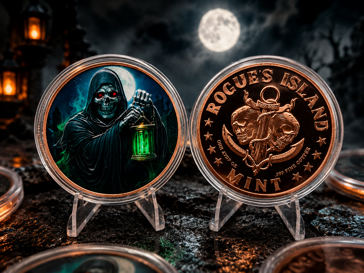 2026 Rogue Island Mint Don't Fear the Reaper Colorized Proof 1 oz .999 Copper