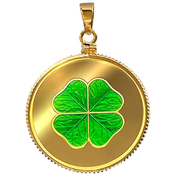 2026 Niue 4 Leaf Clover Pendant 10-gram .999 Silver 24K Gold Plated Coin