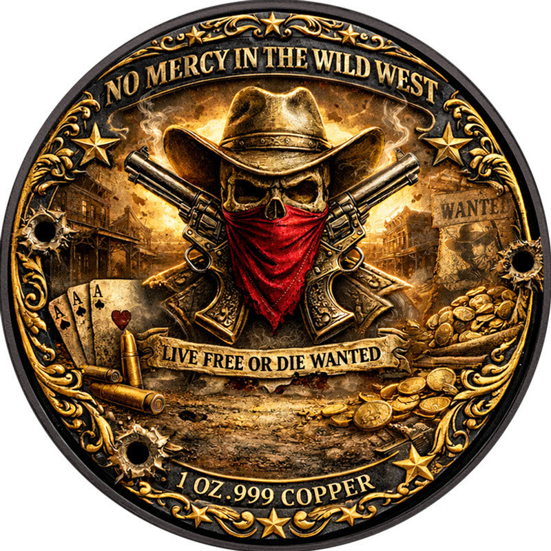 Wild West Outlaw 1 oz Copper Round