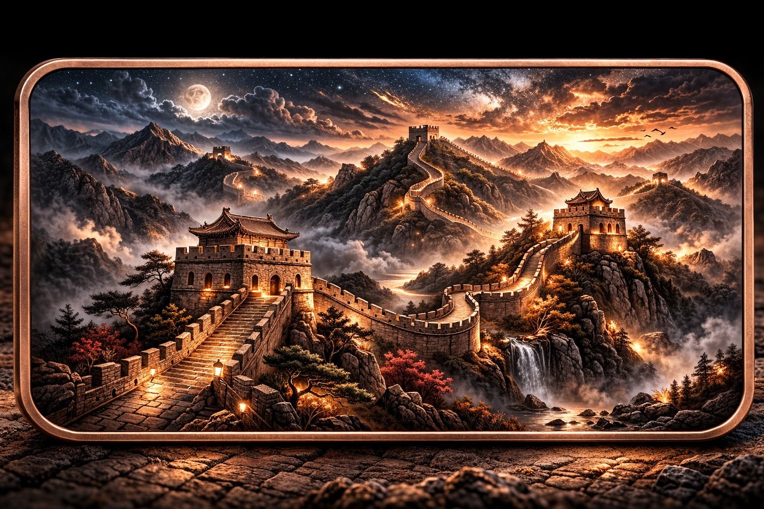 Great Wall of China 10oz Copper Bar