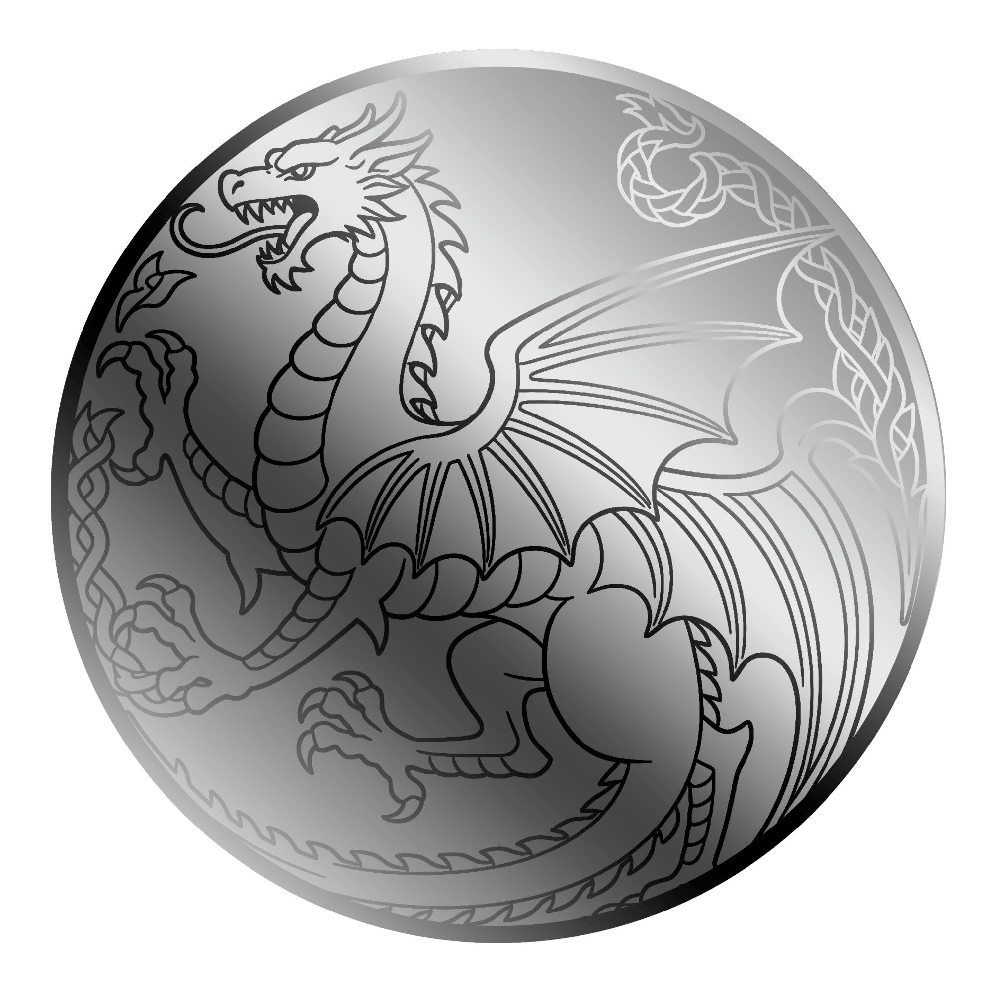 2026 Liberia Ancient Celt Dragon 1/500 oz Platinum Coin in Card