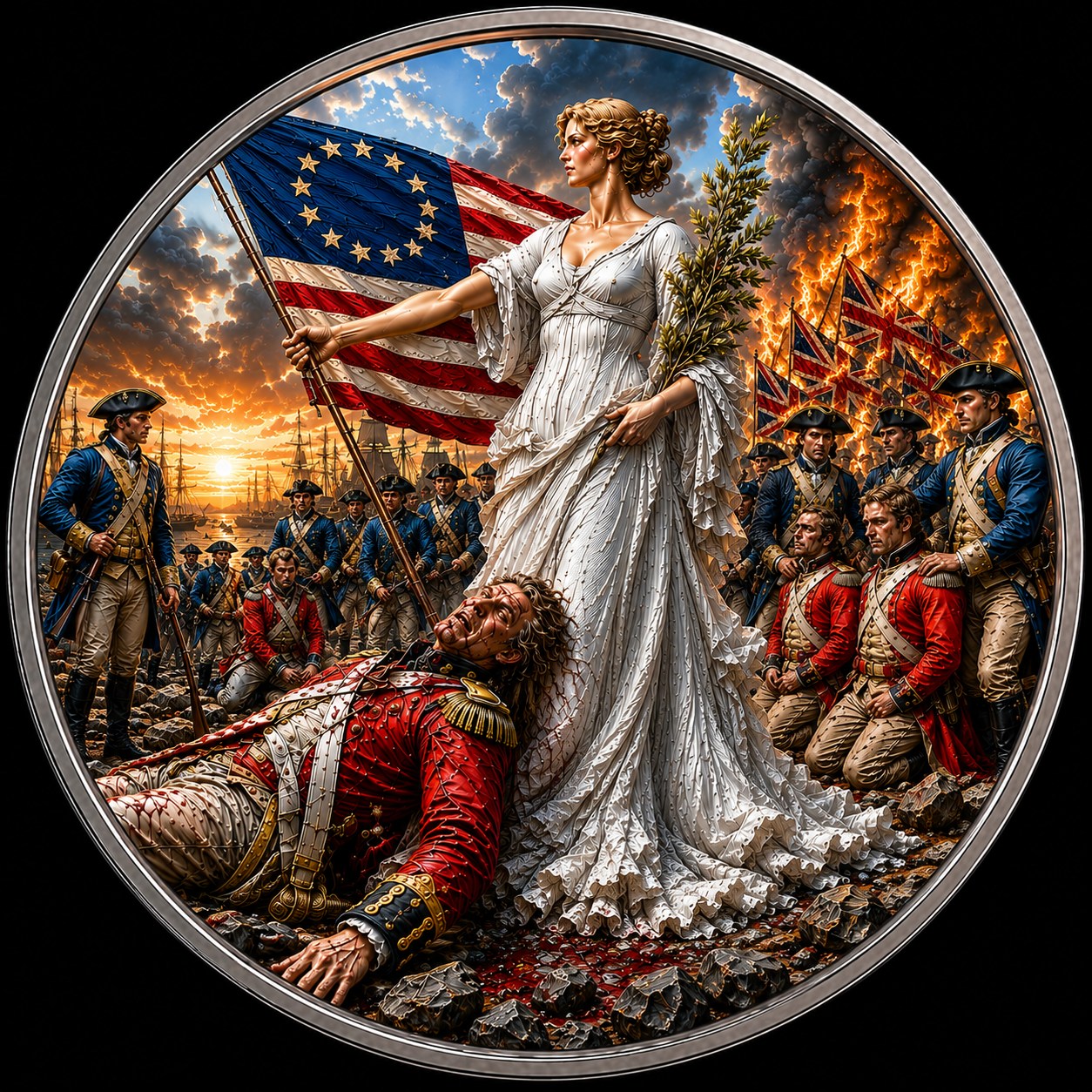 1776-2026 U.S. Silver Eagle - Victory at Yorktown 1 oz Silver Coin