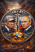 2026 Global Conflict USA vs RUSSIA Trump & Putin 1oz Copper Round
