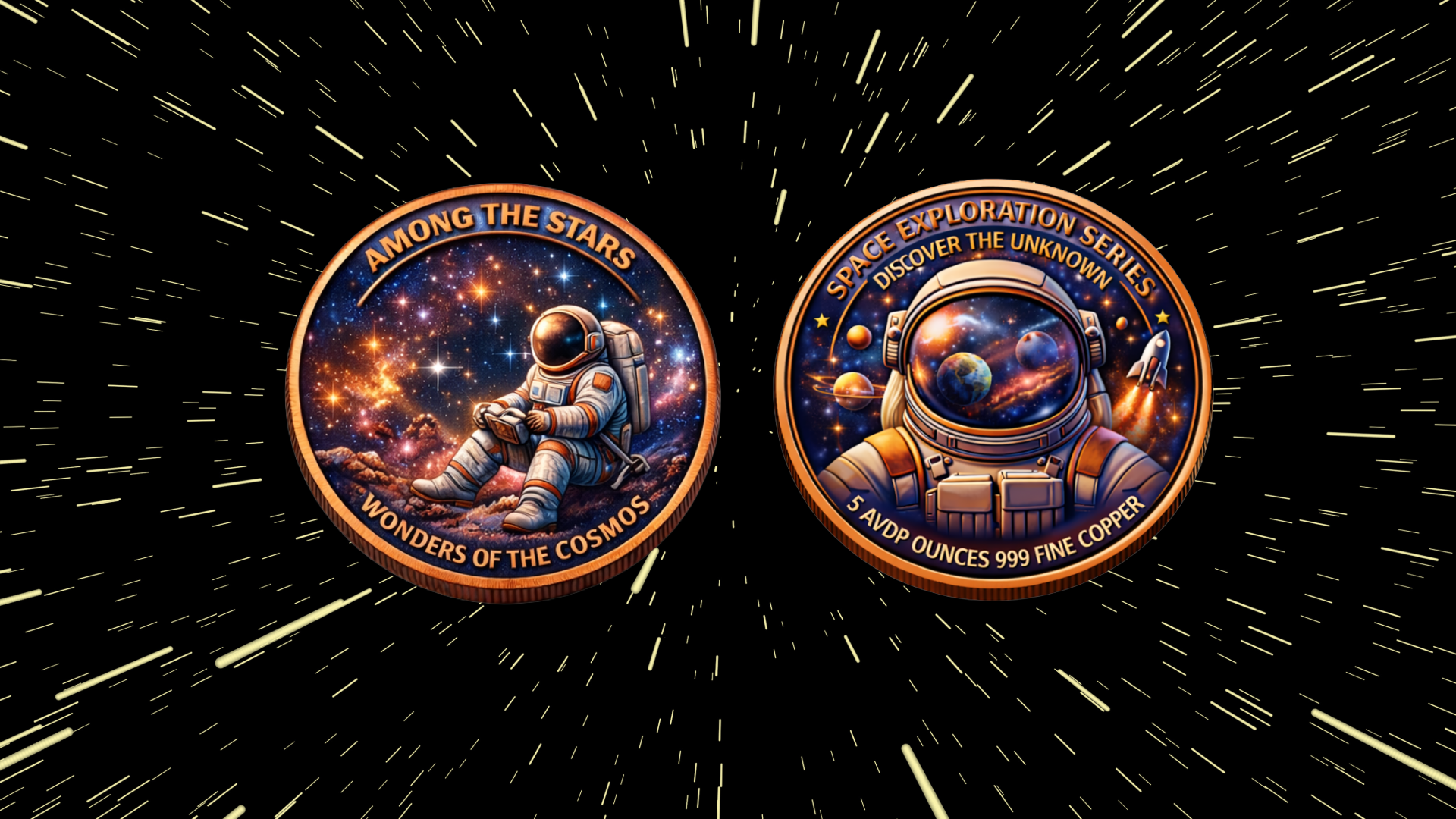 Exploring the Stars - 5oz Copper Round
