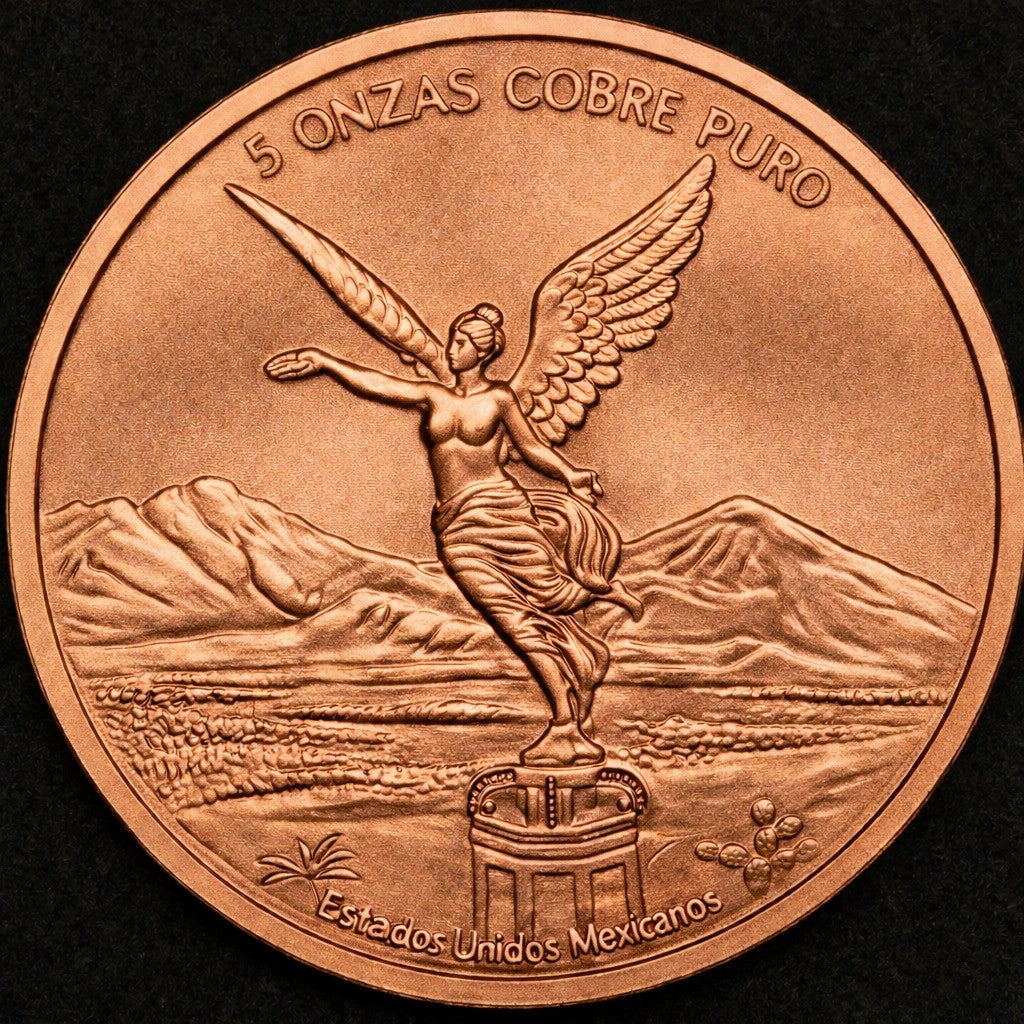 Mexico Dos Angeles Colorized 5 oz Copper Medal