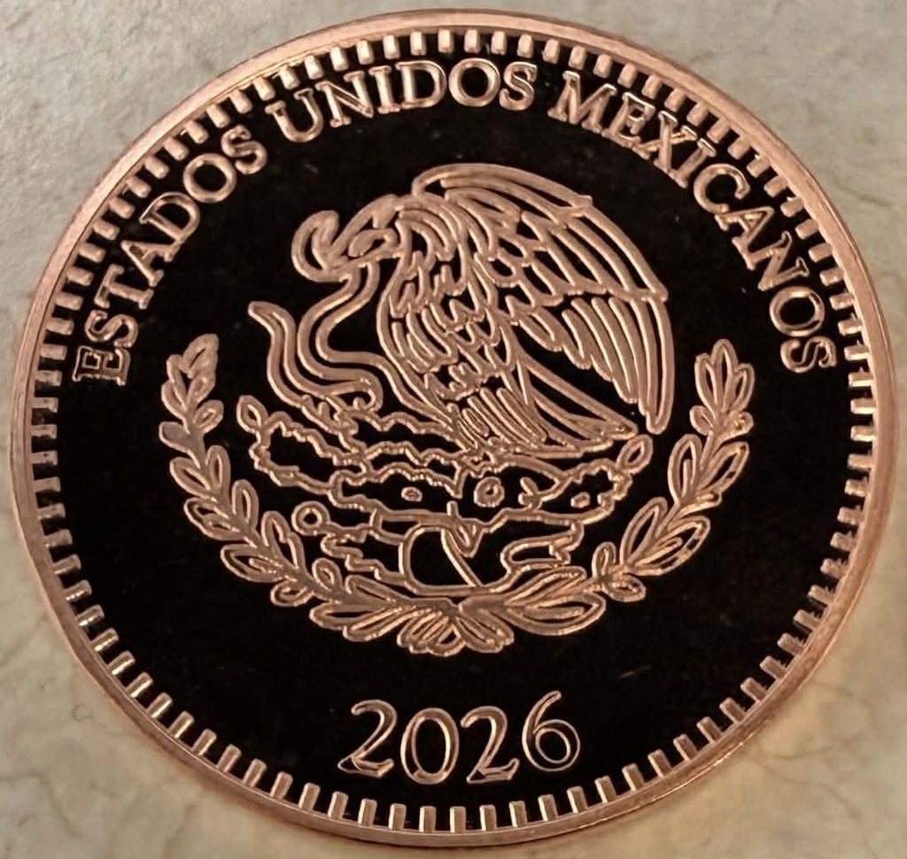 2026 Mexico Libertad Andromeda Galaxy Angel 1 oz Copper Round