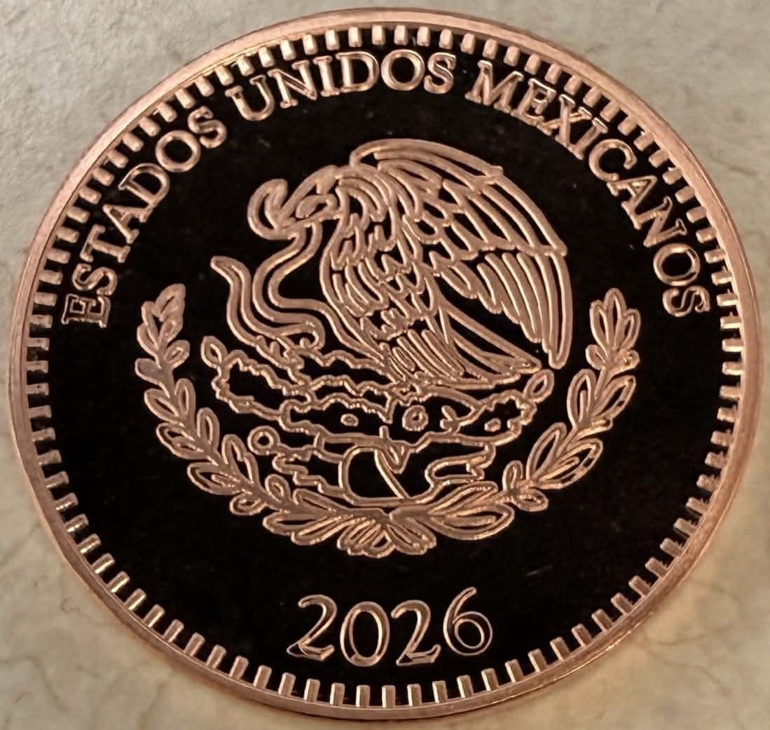 2026 Mexico Libertad Doña the Pirate Angel 1 oz Copper Round