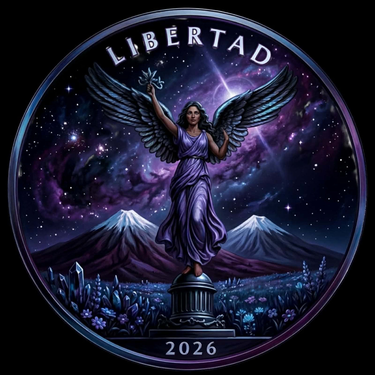 2026 Mexico Libertad Andromeda Galaxy Angel 1 oz Copper Round