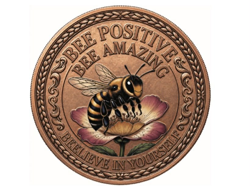 Bee Amazing Colorized 5 oz Copper Medal