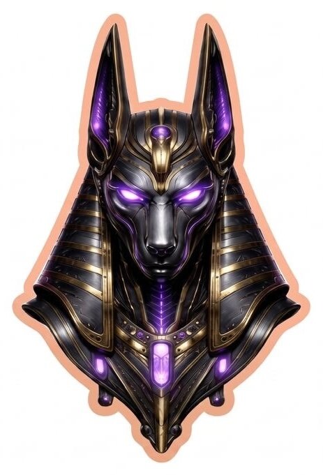 Anubis Shaped Colorized 1 oz Copper Medal