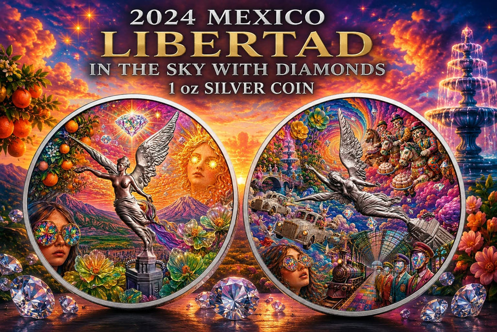 2024 Mexico Libertad in the Sky with Diamonds 1 oz Silver Coin