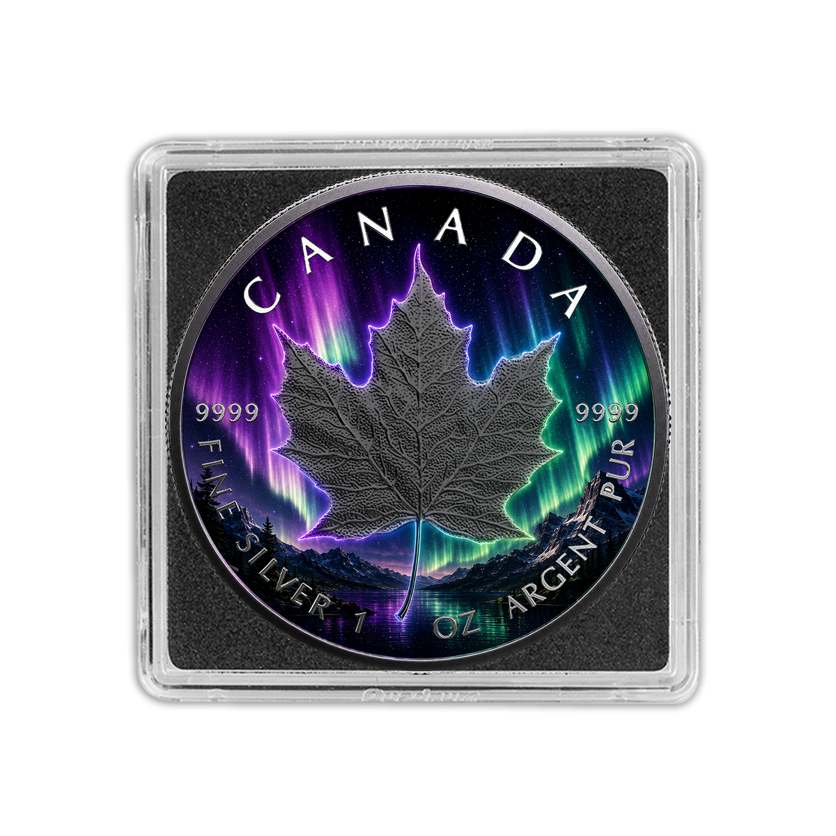 2026 Canada Maple Leaf Aurora Borealis Edition 1 oz Silver Coin