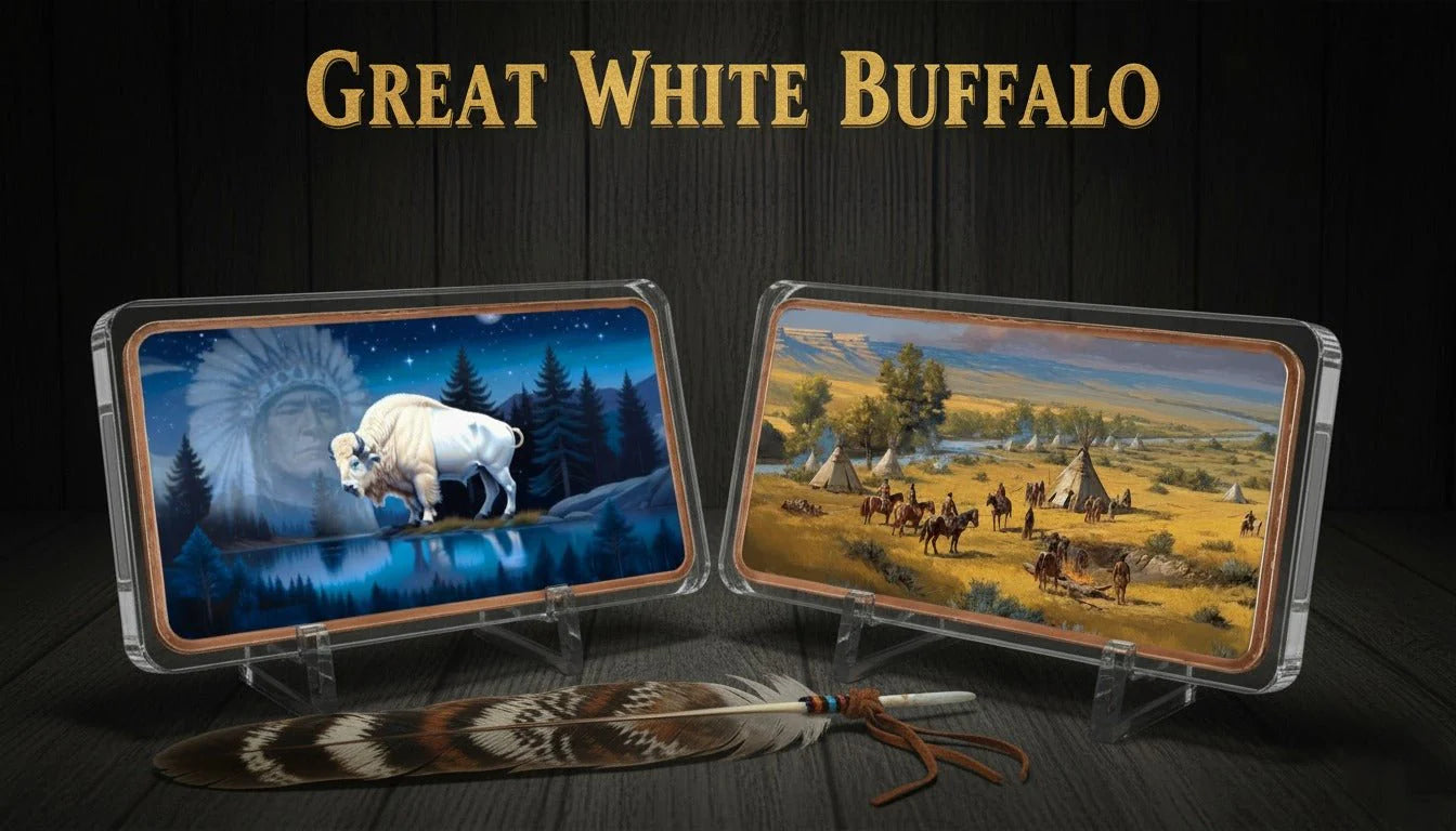 10oz .999 ADVP Copper Bullion Bar The Great White Buffalo Bar