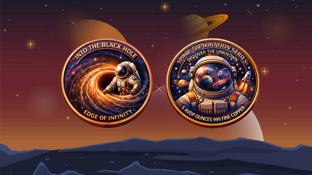 Discover the Unknown – Black Hole 5 oz Copper Round