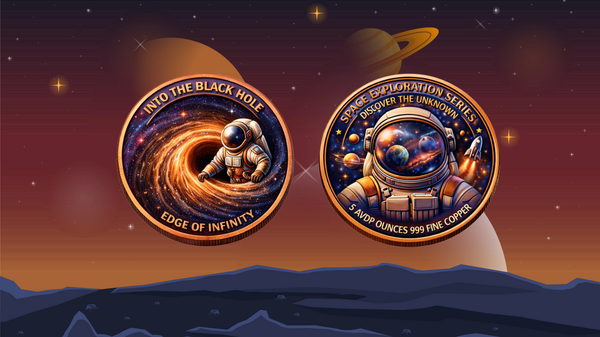 Discover the Unknown – Black Hole 5 oz Copper Round