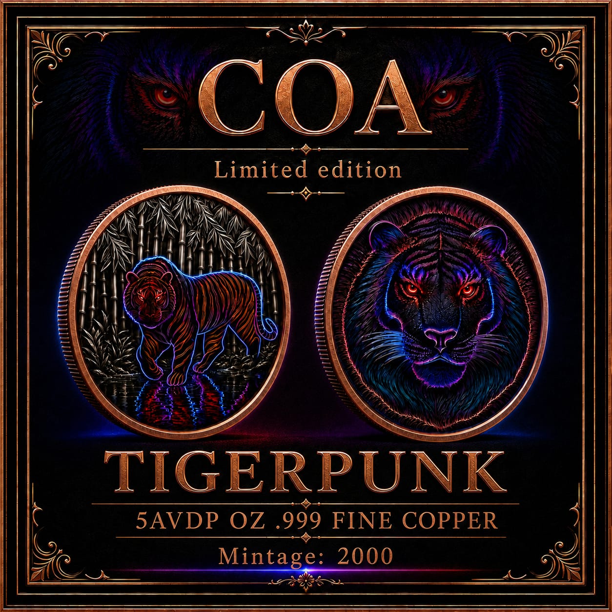 2025 Nature Tiger - TigerPunk Edition 5oz Copper Round