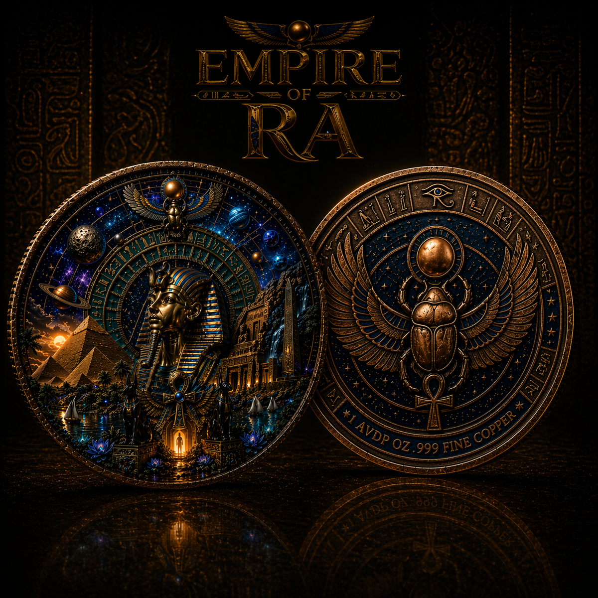 Empire of Ra – 1 AVDP OZ .999 Fine Copper Collectible Coin