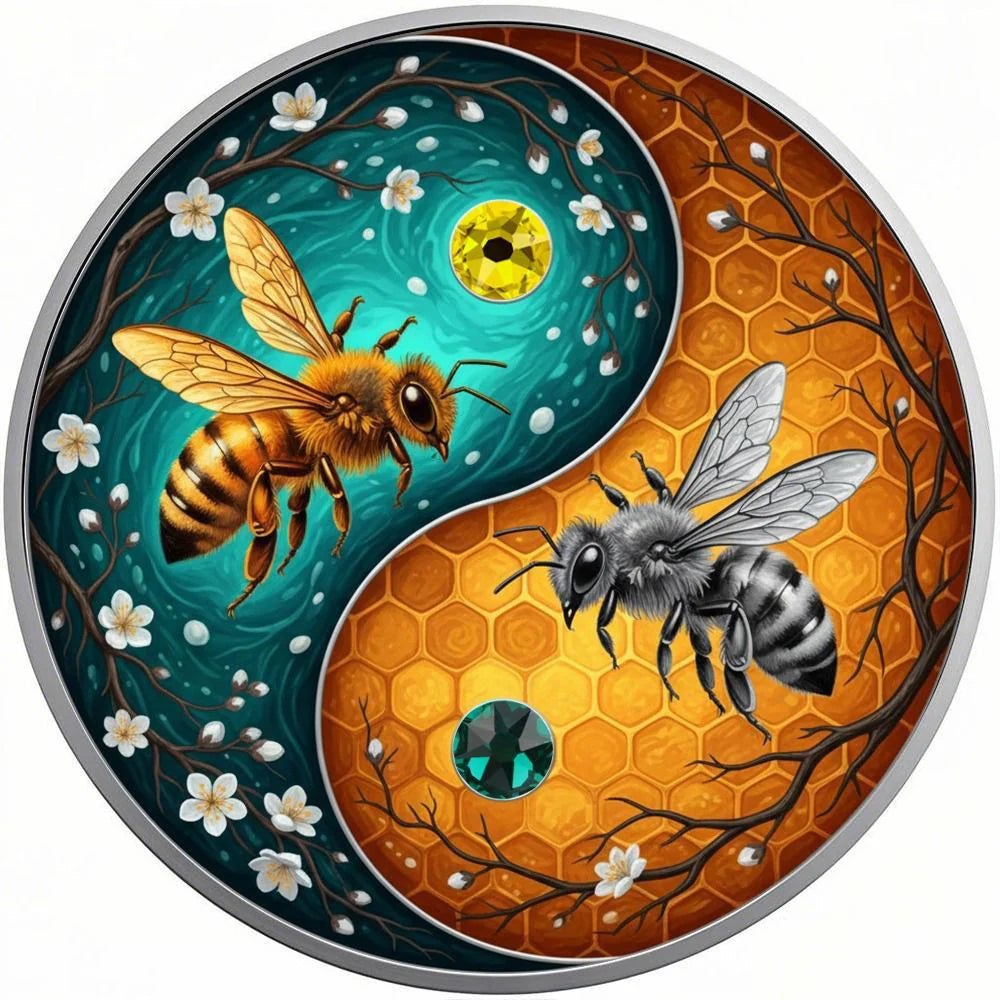 2026 Ultimate Honeybees 1oz Copper Round with Crystal Inserts