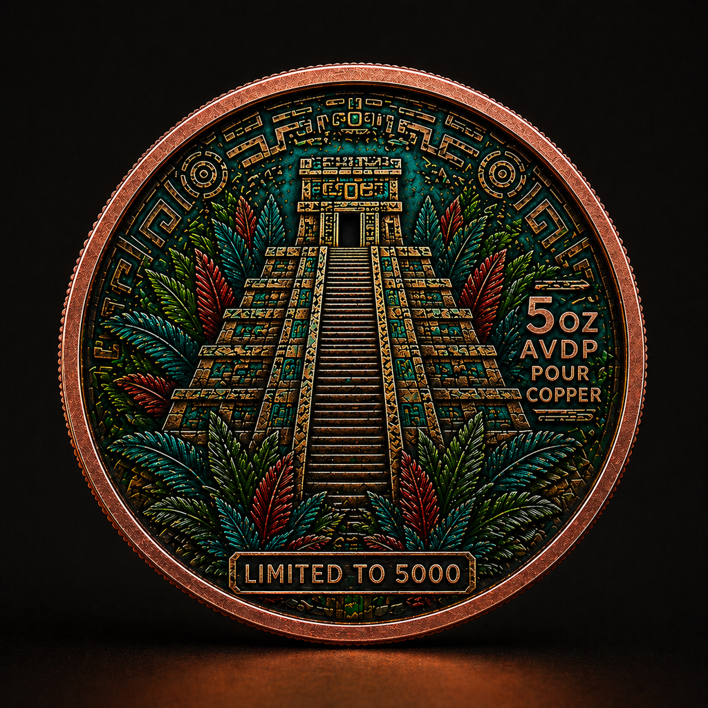 Aztec Sun Relic 5 oz Copper Round