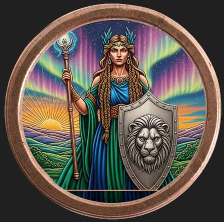 2026 Liberia Aurora Guardian of the Lion 5oz Copper Coin