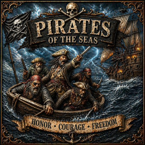 Pirates of the Seas 1 oz Copper Round