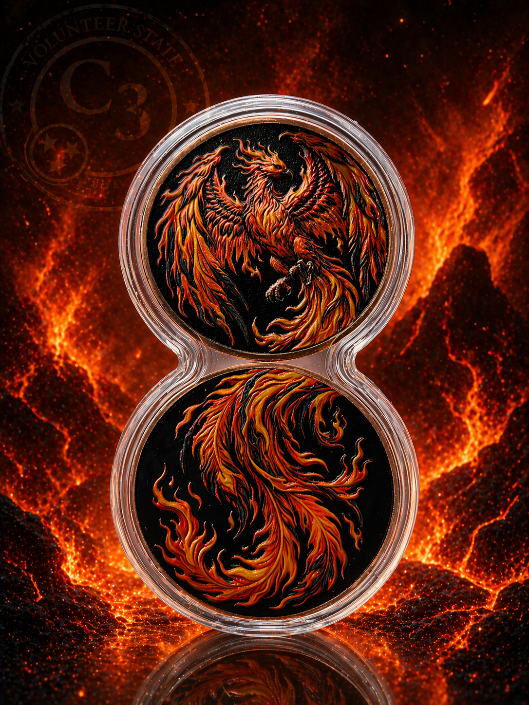 2026 Fiery Phoenix Infinity Medals 2-1oz Copper